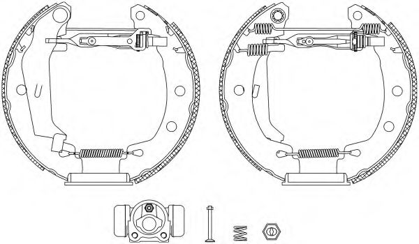 Тормозные колодки барабанные BEHR/HELLA 8DB 355 004-261
