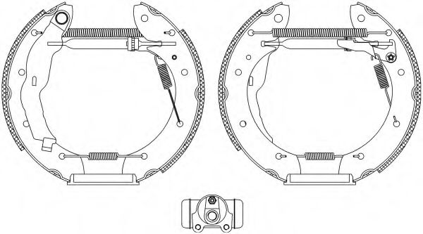 Тормозные колодки барабанные BEHR/HELLA 8DB 355 004-321