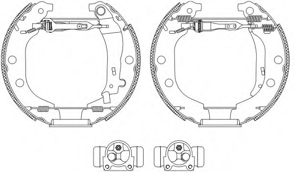 Тормозные колодки барабанные BEHR/HELLA 8DB 355 004-361