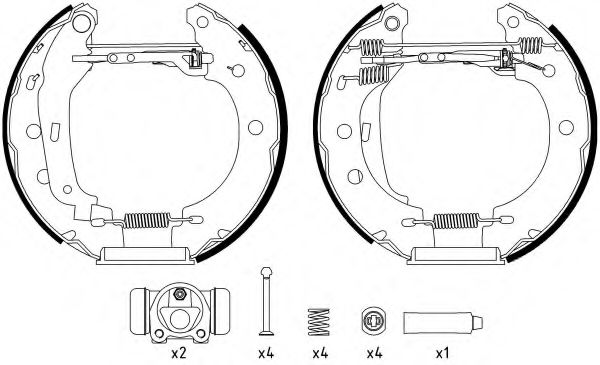 Тормозные колодки барабанные BEHR/HELLA 8DB 355 004-401