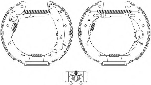 Тормозные колодки барабанные BEHR/HELLA 8DB 355 004-351