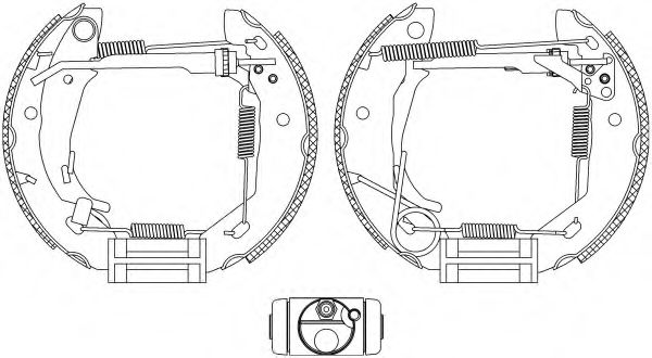 Тормозные колодки барабанные BEHR/HELLA 8DB 355 004-521