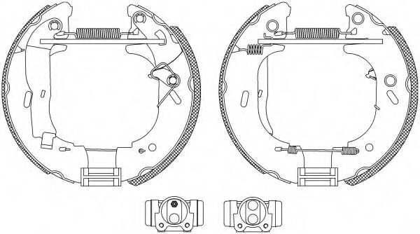 Тормозные колодки барабанные BEHR/HELLA 8DB 355 004-681