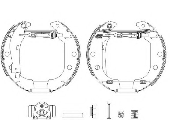 Тормозные колодки барабанные BEHR/HELLA 8DB 355 004-551