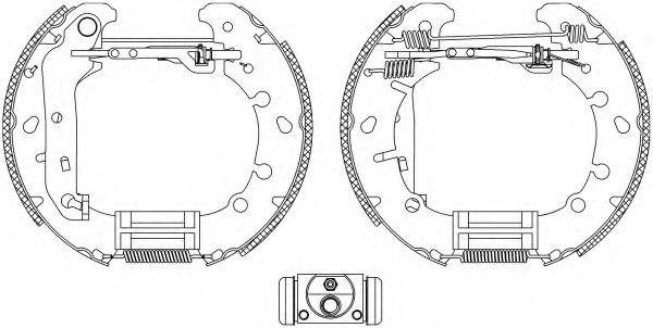 Тормозные колодки барабанные BEHR/HELLA 8DB 355 004-841