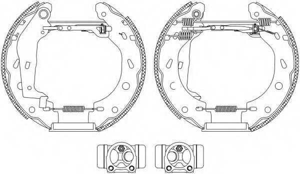 Тормозные колодки барабанные BEHR/HELLA 8DB 355 004-801