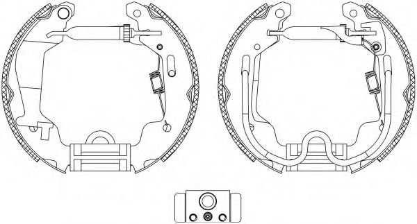 Тормозные колодки барабанные BEHR/HELLA 8DB 355 004-781