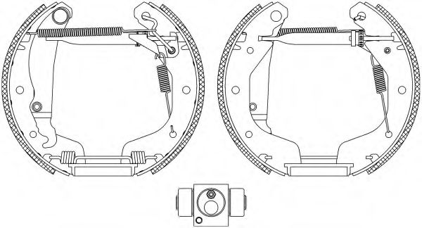 Тормозные колодки барабанные BEHR/HELLA 8DB 355 005-211