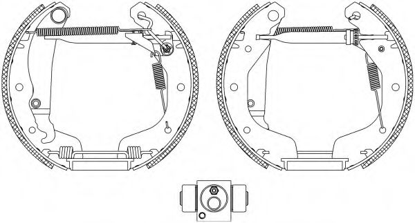 Тормозные колодки барабанные BEHR/HELLA 8DB 355 005-221