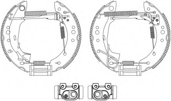 Тормозные колодки барабанные BEHR/HELLA 8DB 355 004-731