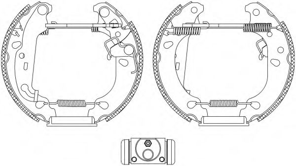 Тормозные колодки барабанные BEHR/HELLA 8DB 355 004-811