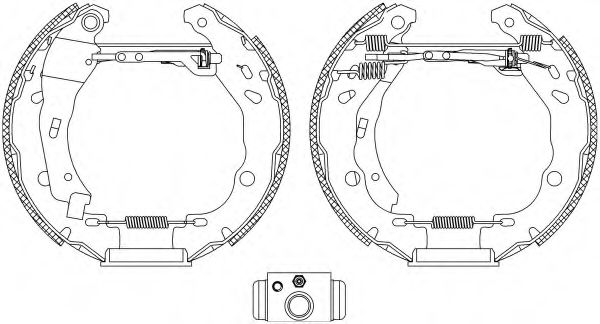 Тормозные колодки барабанные BEHR/HELLA 8DB 355 004-901