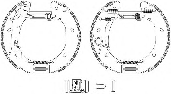 Тормозные колодки барабанные BEHR/HELLA 8DB 355 005-091