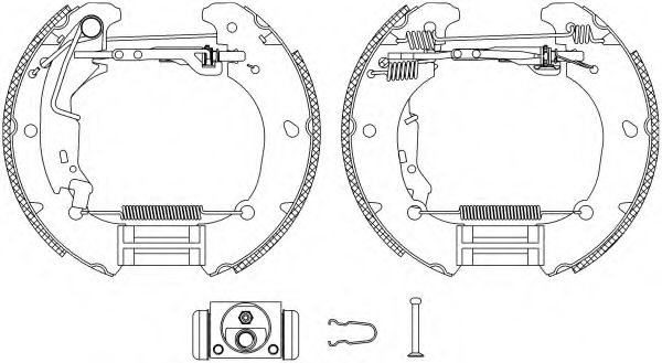 Тормозные колодки барабанные BEHR/HELLA 8DB 355 004-881
