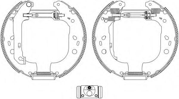 Тормозные колодки барабанные BEHR/HELLA 8DB 355 005-101