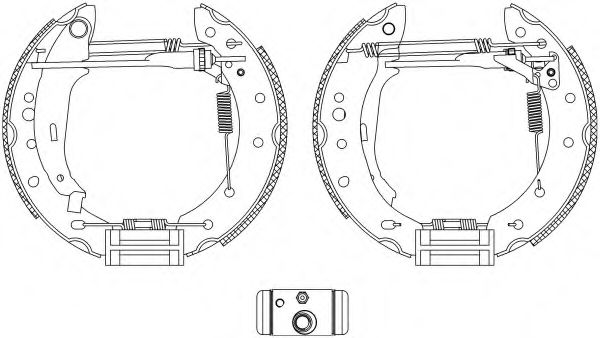Тормозные колодки барабанные BEHR/HELLA 8DB 355 005-121