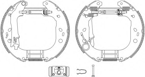Тормозные колодки барабанные BEHR/HELLA 8DB 355 004-871