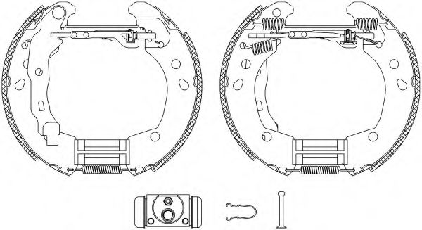 Тормозные колодки барабанные BEHR/HELLA 8DB 355 004-821