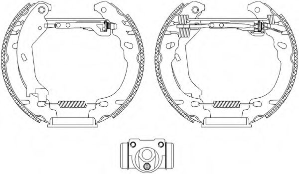 Тормозные колодки барабанные BEHR/HELLA 8DB 355 005-261