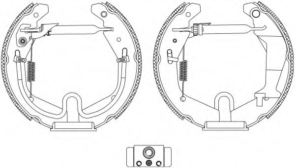 Тормозные колодки барабанные BEHR/HELLA 8DB 355 005-271