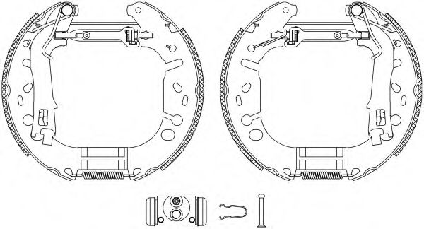 Тормозные колодки барабанные BEHR/HELLA 8DB 355 005-191