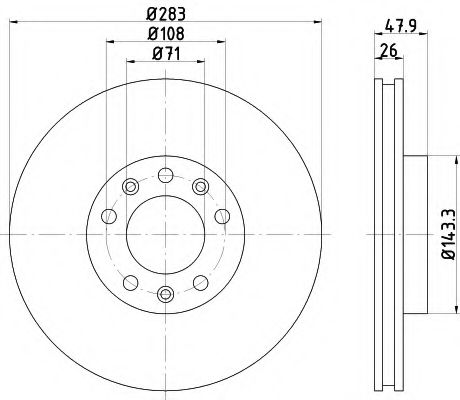 Тормозной диск BEHR/HELLA 8DD 355 120-481