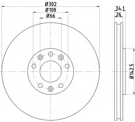 Тормозной диск BEHR/HELLA 8DD 355 120-501