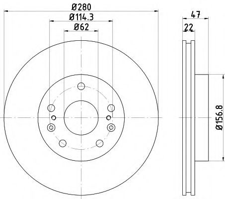 Тормозной диск BEHR/HELLA 8DD 355 120-521