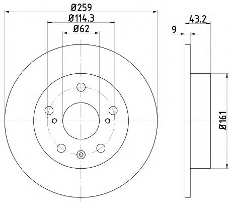 Тормозной диск BEHR/HELLA 8DD 355 120-531