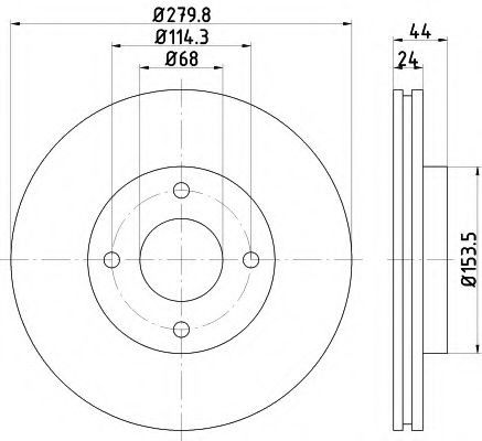 Тормозной диск BEHR/HELLA 8DD 355 120-591