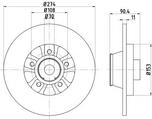 Тормозной диск BEHR/HELLA 8DD 355 120-571