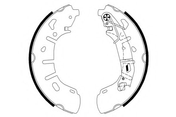 Тормозные колодки барабанные BEHR/HELLA 8DB 355 022-221