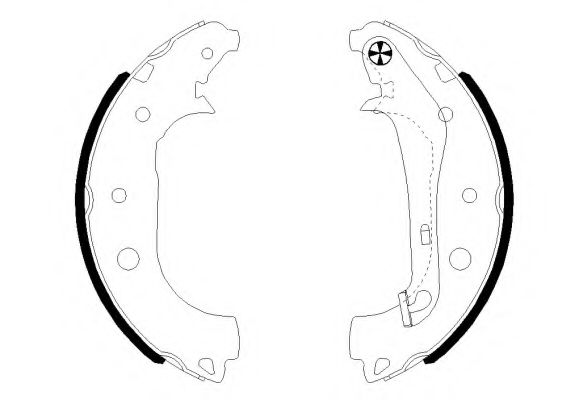 Тормозные колодки барабанные BEHR/HELLA 8DB 355 022-231