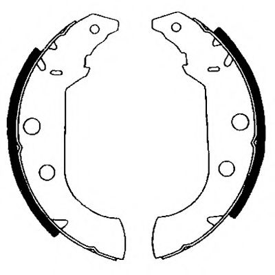 Тормозные колодки барабанные BEHR/HELLA 8DB 355 001-101