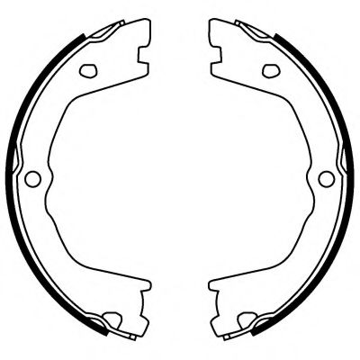 Тормозные колодки барабанные BEHR/HELLA 8DA 355 050-231