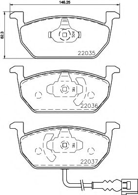Тормозные колодки BEHR/HELLA 8DB 355 021-951