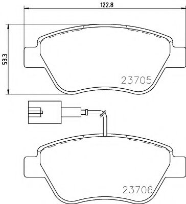 Тормозные колодки BEHR/HELLA 8DB 355 016-071