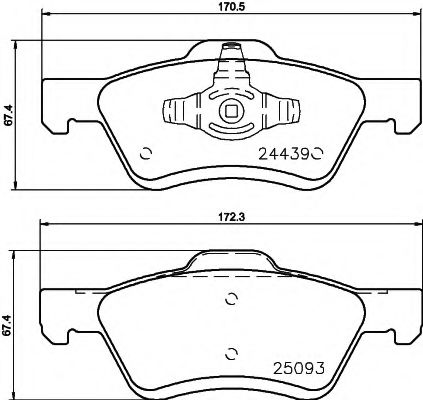 Тормозные колодки BEHR/HELLA 8DB 355 014-961