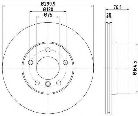 Тормозной диск BEHR/HELLA 8DD 355 120-901