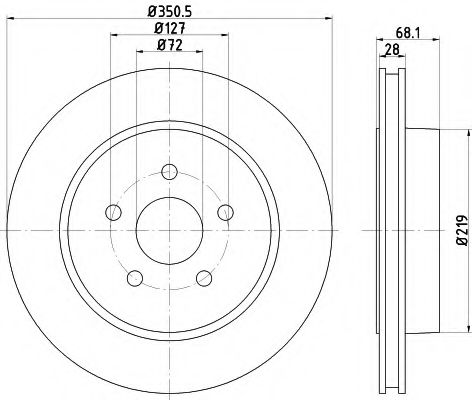 Тормозной диск BEHR/HELLA 8DD 355 120-911