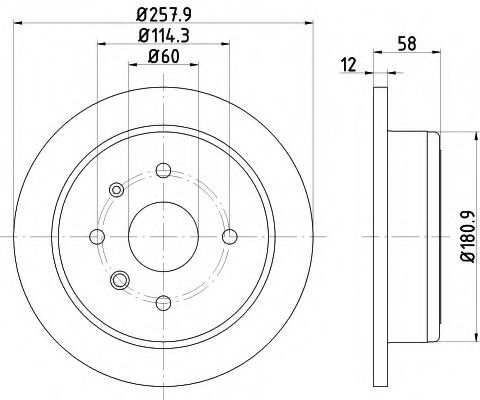 Тормозной диск BEHR/HELLA 8DD 355 120-921