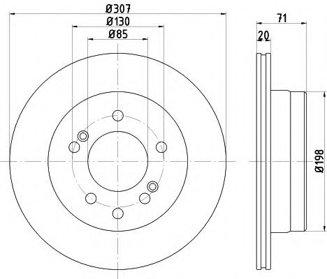 Тормозной диск BEHR/HELLA 8DD 355 122-211