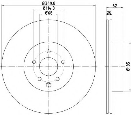 Тормозной диск BEHR/HELLA 8DD 355 122-261