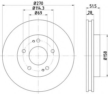 Тормозной диск BEHR/HELLA 8DD 355 122-271