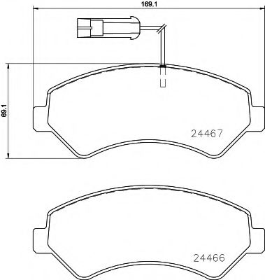 Тормозные колодки BEHR/HELLA 8DB 355 023-011