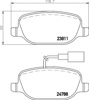 Тормозные колодки BEHR/HELLA 8DB 355 015-571