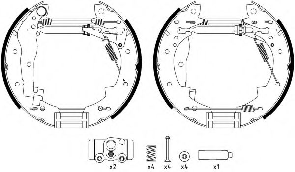 Тормозные колодки барабанные BEHR/HELLA 8DB 355 022-731