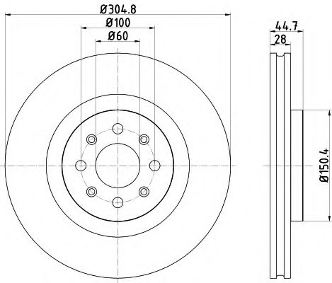 Тормозной диск BEHR/HELLA 8DD 355 120-951