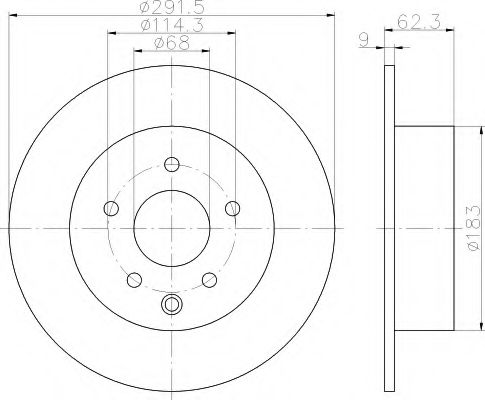 Тормозной диск BEHR/HELLA 8DD 355 122-421
