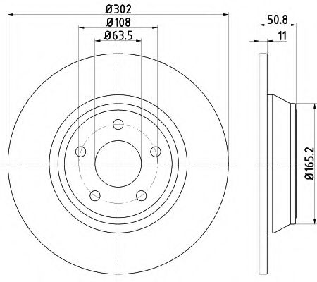 Тормозной диск BEHR/HELLA 8DD 355 122-451